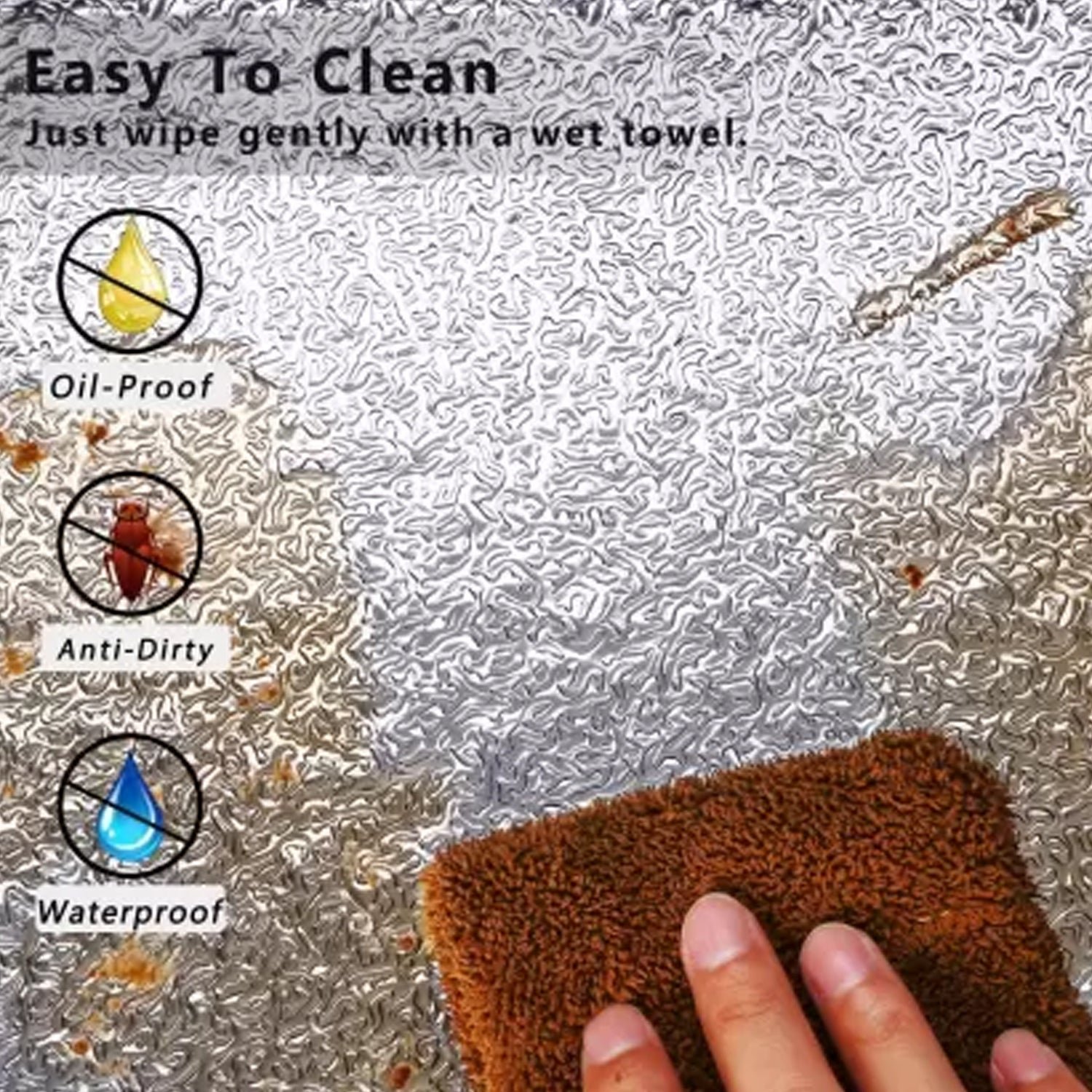 Aluminium foil for Kitchen and Aluminium Foil Paper Sticker Roll (60cmx2Meter)