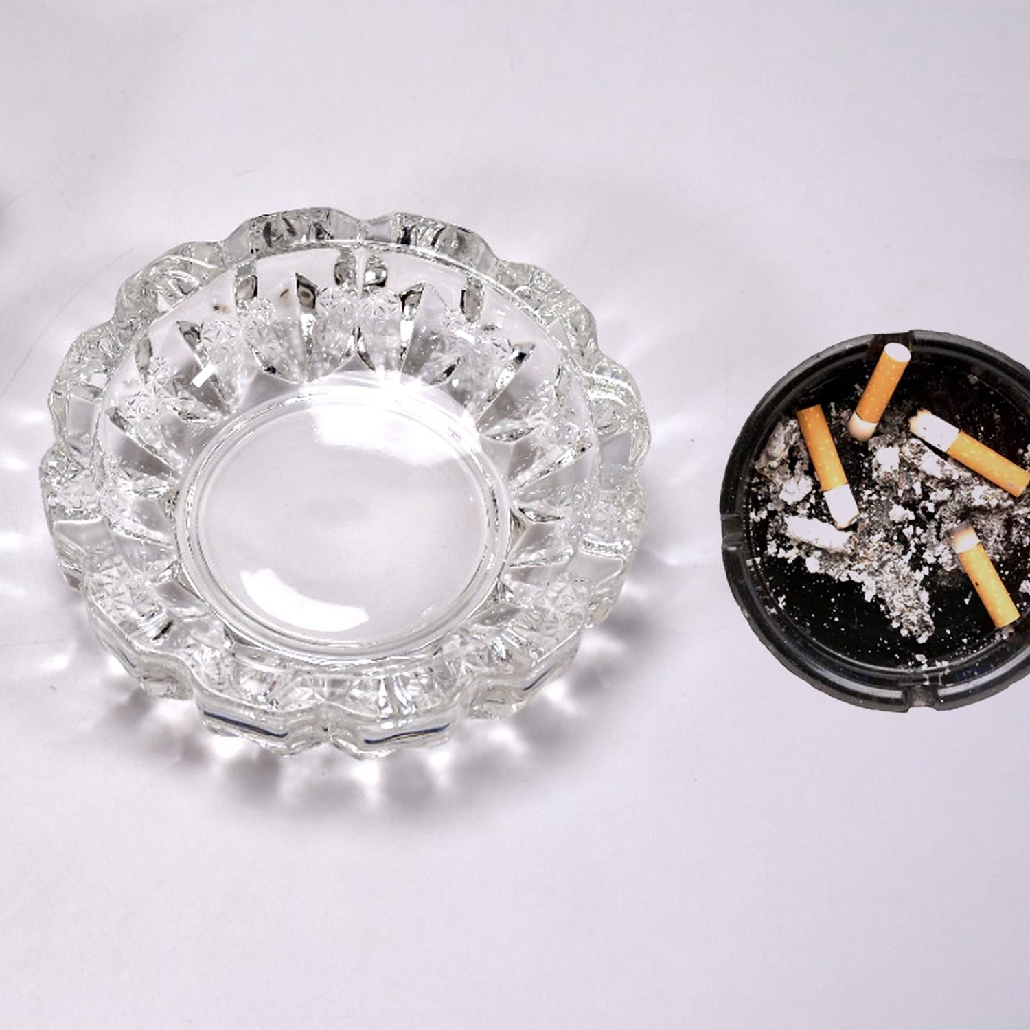 paricutin Glass Crystal Quality Cigar Cigarette Ashtray