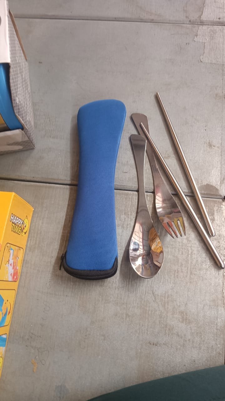 Picnic Dinner Spoon Fork Chopsticks Cutlery Set High Quality Tableware 4 Pc 1 Set