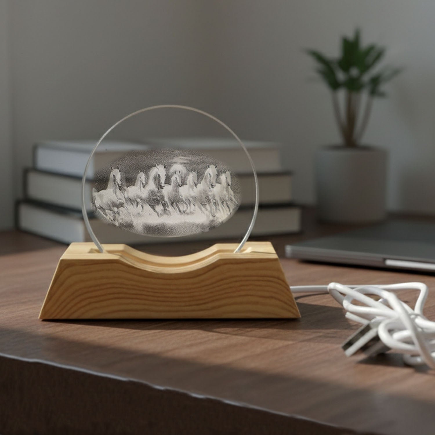 3D Crystal LED Table Lamp (1 Pc)