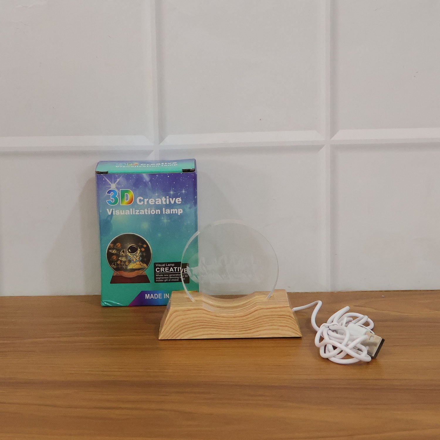 3D Crystal LED Table Lamp (1 Pc)