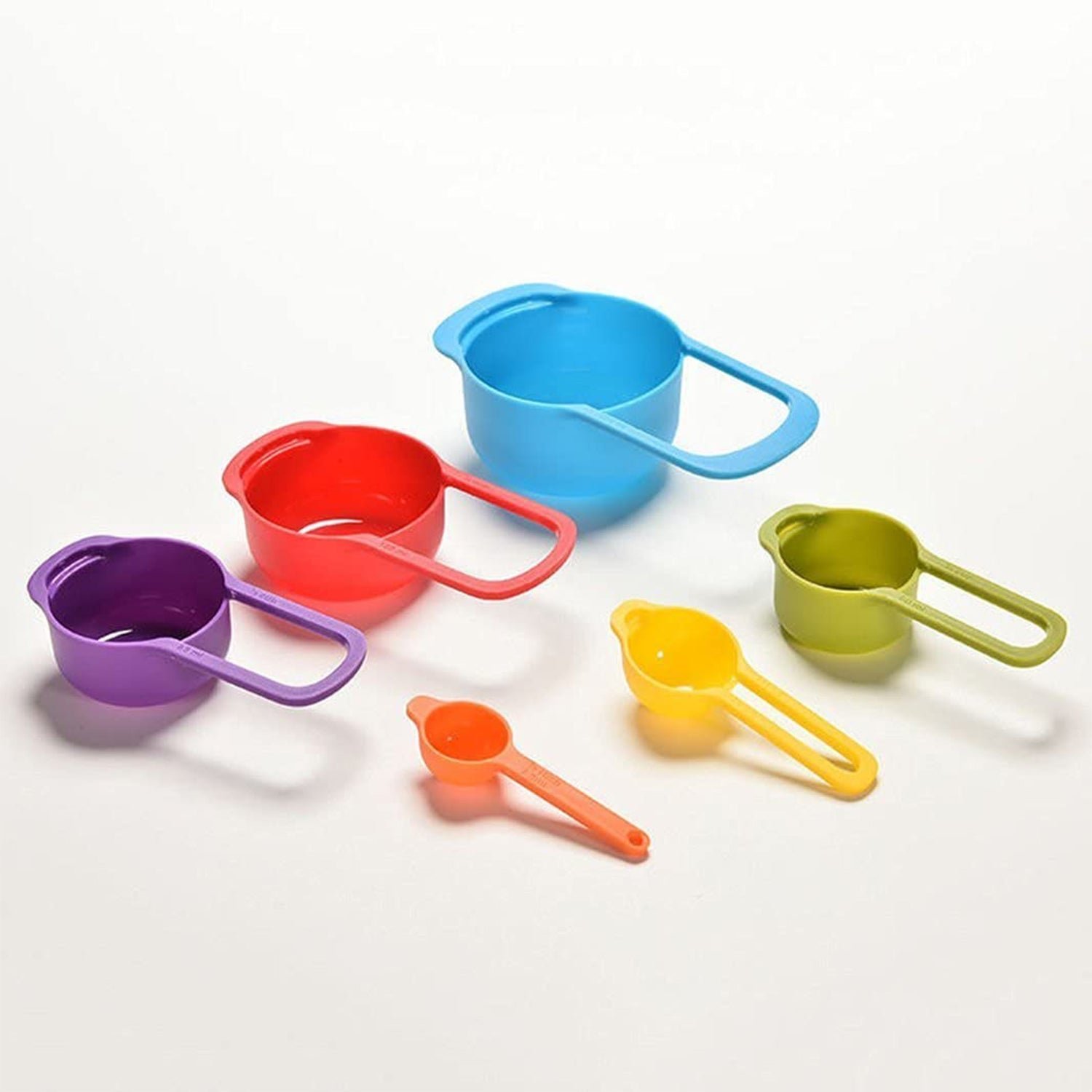 Plastic Measuring Spoons for Kitchen (6 pack)