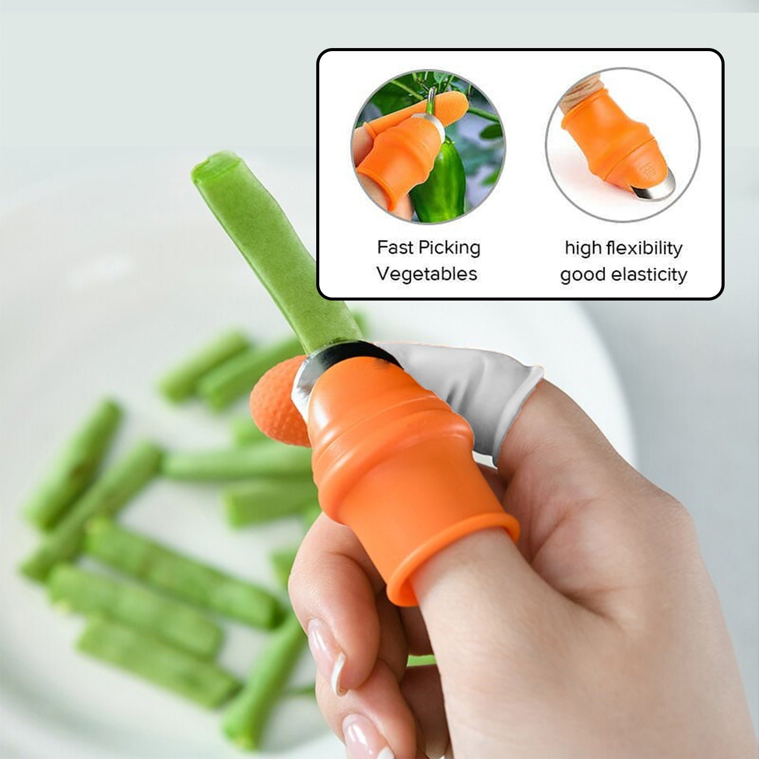 Vegetable Thumb Cutter and tool with effective sharp cutting blade system