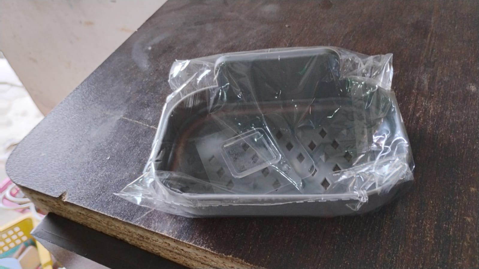 Plastic Soap Dish Holder Bathroom Shower Wall Mounted Self Adhesive ,Sabudani (1 Pc)