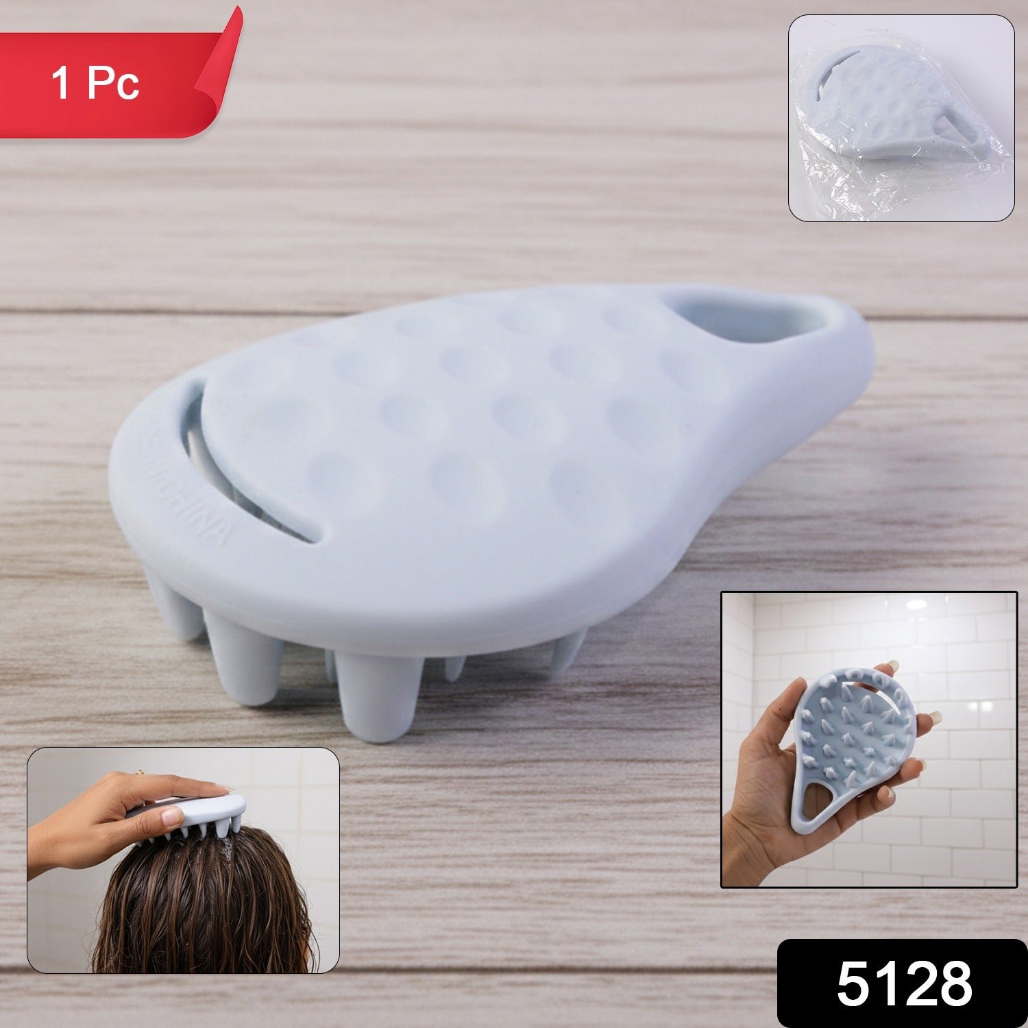 Premium Silicone Scalp Massager Shampoo Brush (1 Pc)