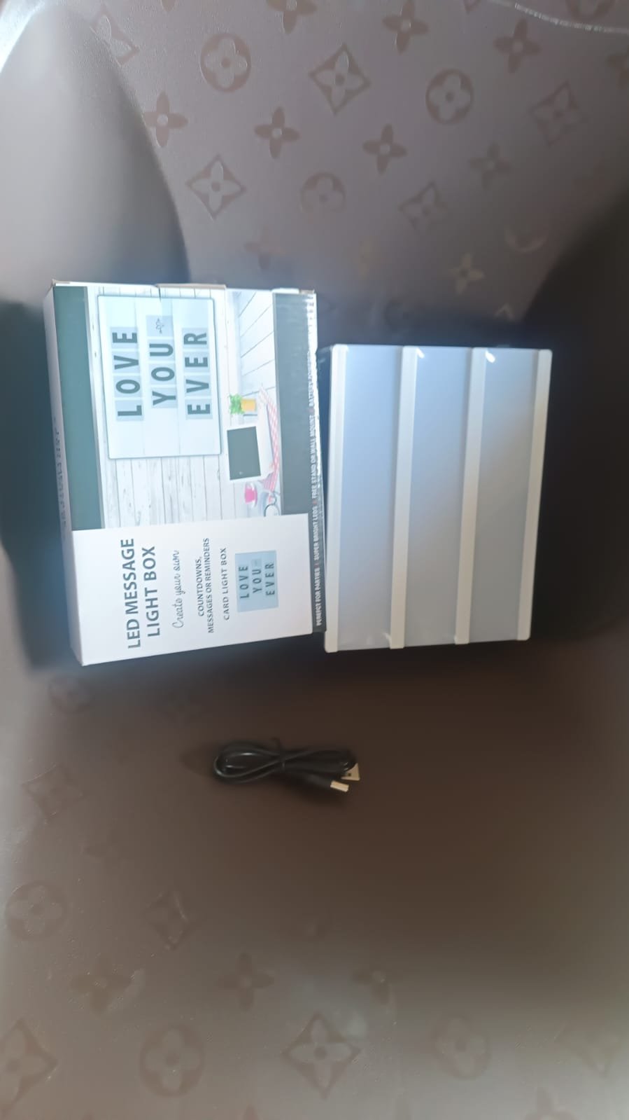 Black Mini A6 Magnetic Cinematic Light Box with 82 Characters and 10 Emojis (1 Set)