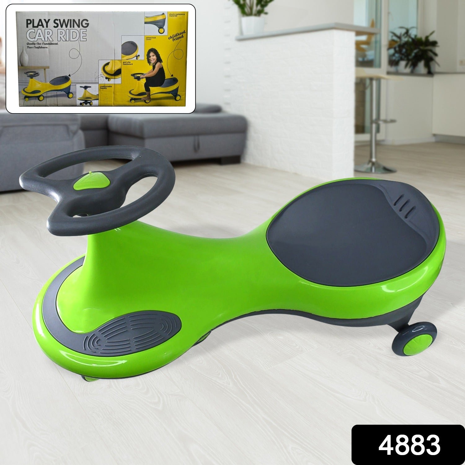 Premium Kids Play Swing Car Kids Ride on Toy (1 Pc / Mix Color)