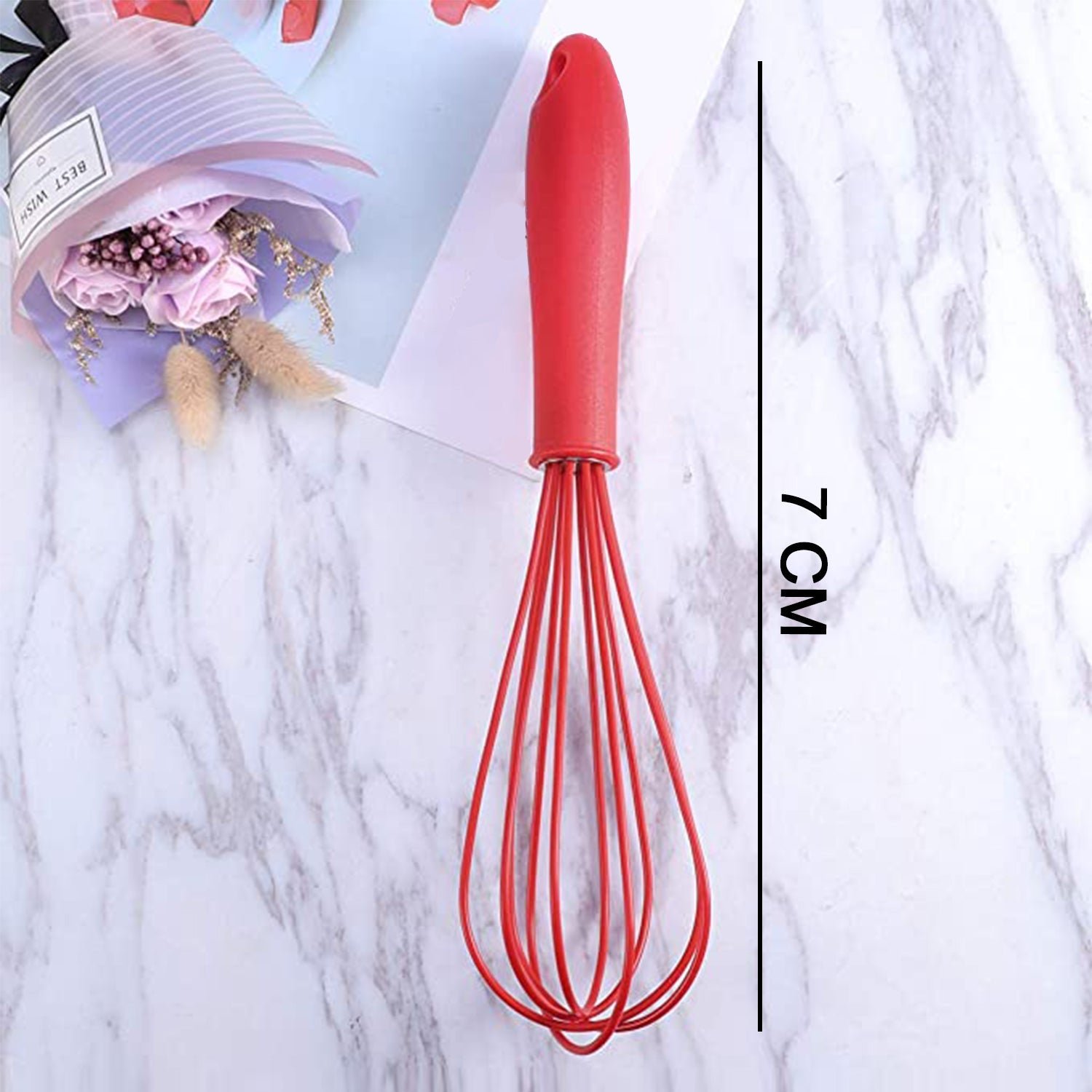 Manual Whisk Mixer – Silicone Cream Whisk, Rotary Egg Beater for Kitchen Baking