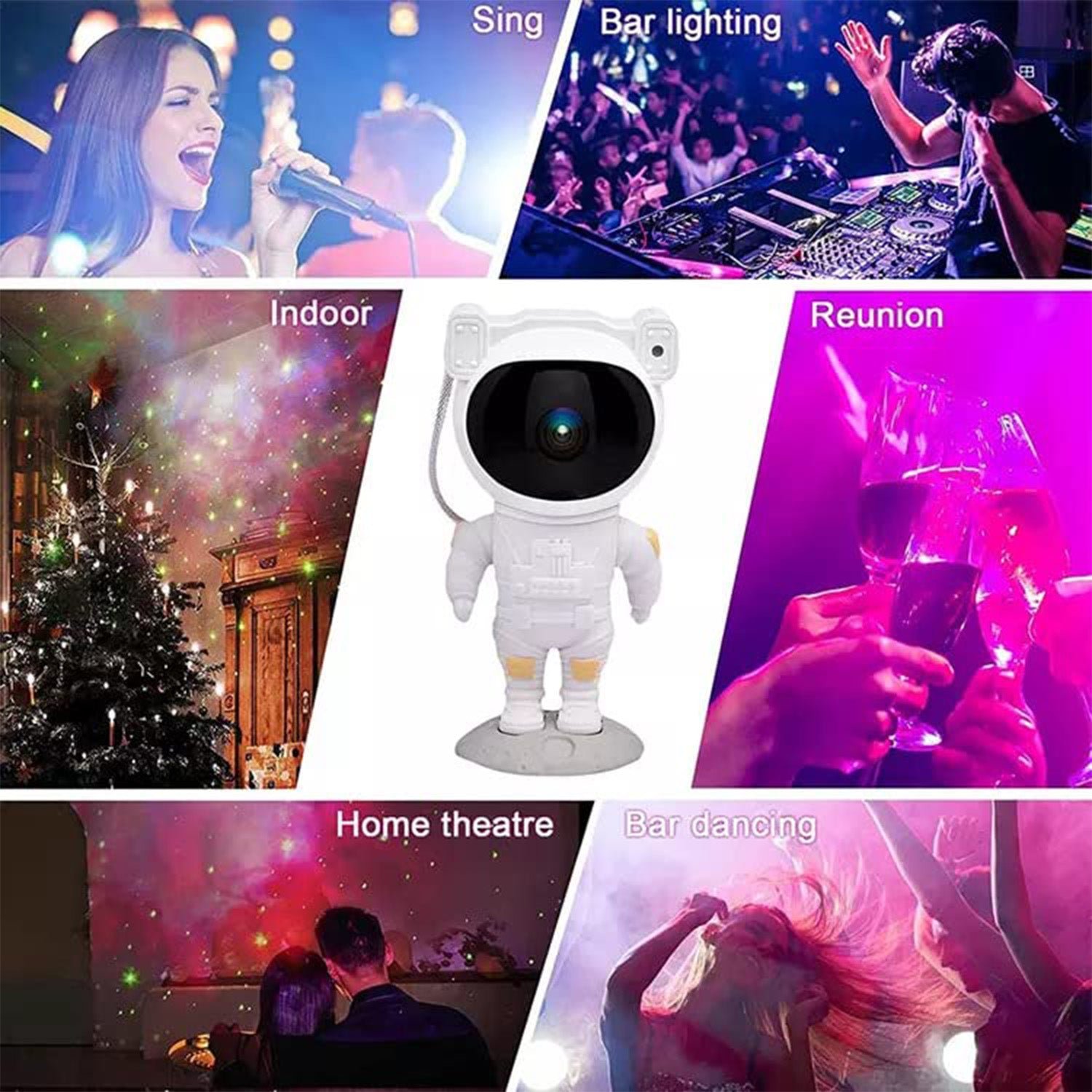 Robot Sky Space Stars Light Astronaut Galaxy Projector, Night lamp, Bedroom, Kids, Projector, Star Projector Will Take Children's to Explore The Vast Starry Sky for Adults, raksha bandhan, Diwali Gift
