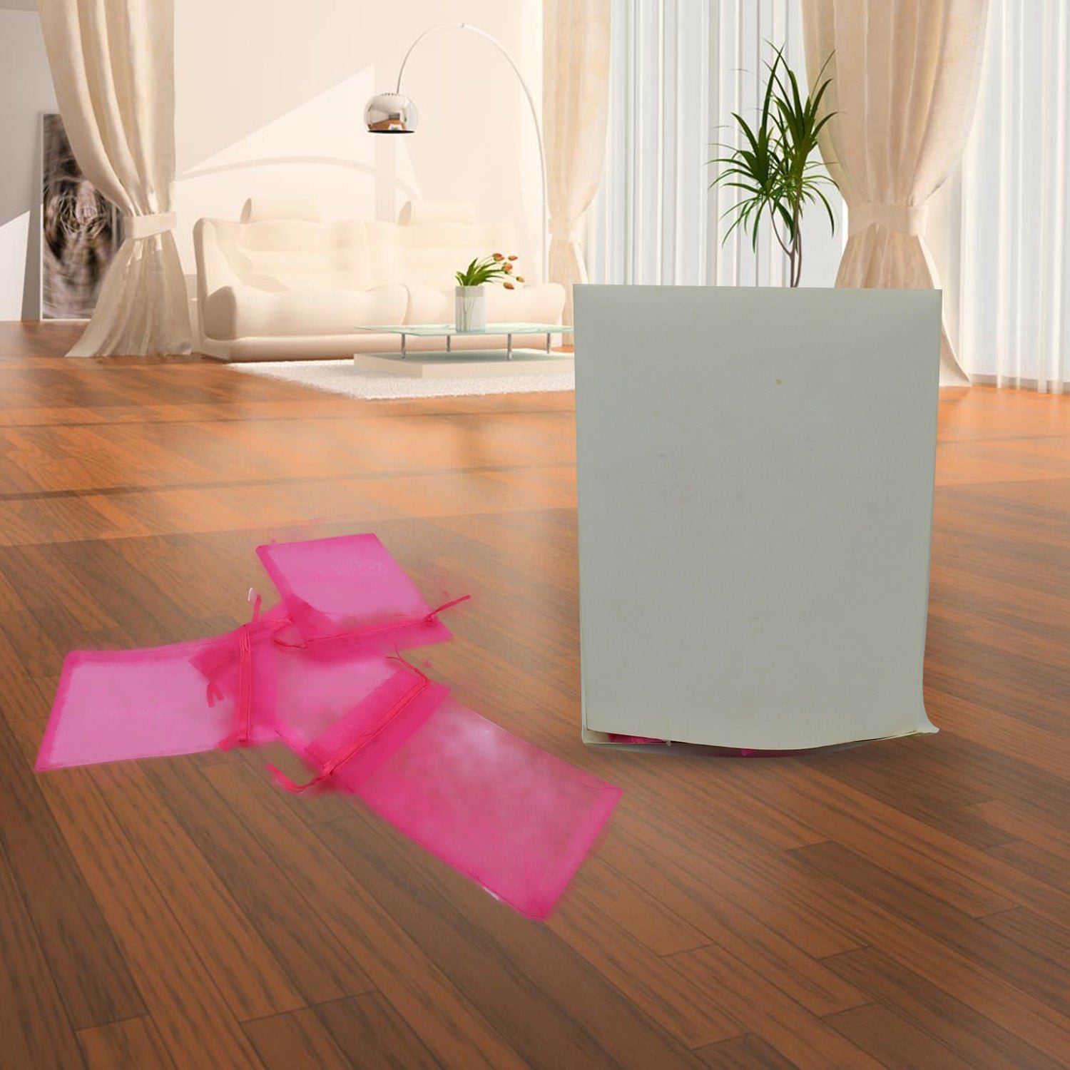 Organza Drawstring Gift Bags – Small Mesh Pouches for Weddings (50 Pcs)