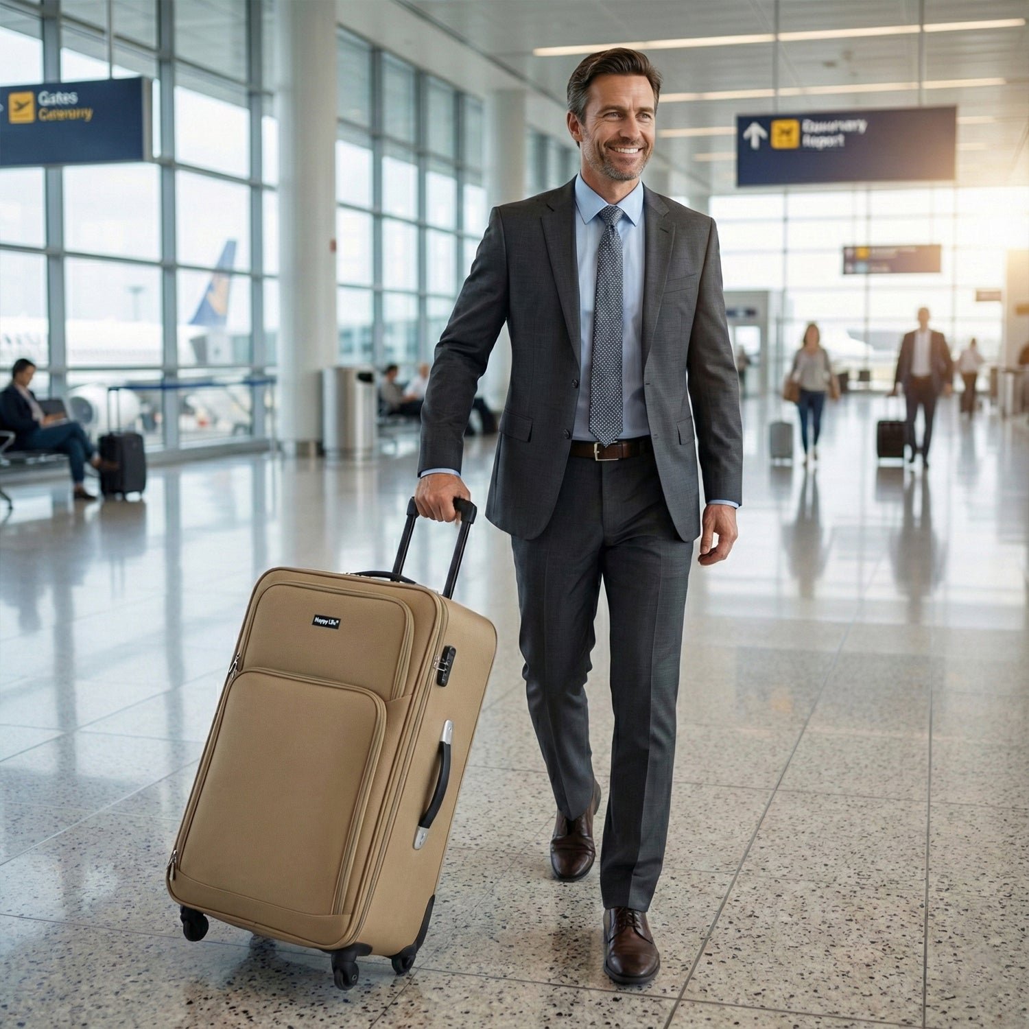 3 In 1 Soft side Trolley Luggage Set 3 Piece