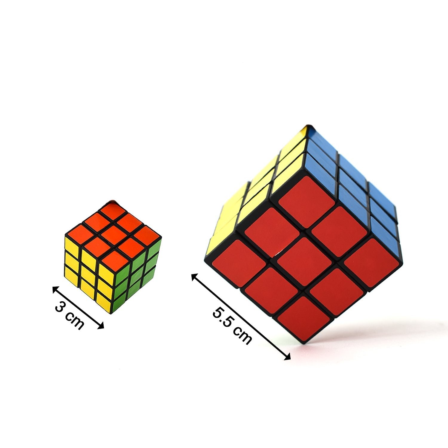 Plastic Fancy 3x3 Small Cube Puzzles Game - 2 Pieces (Multicolour)