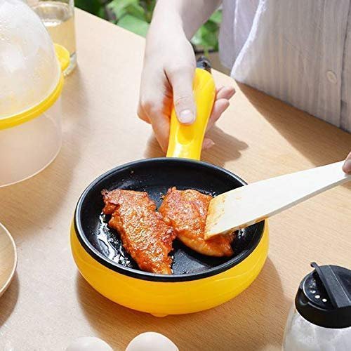 Multi-functional Electric 2-in-1 Egg Frying Pan with Boiler & Measuring Cup