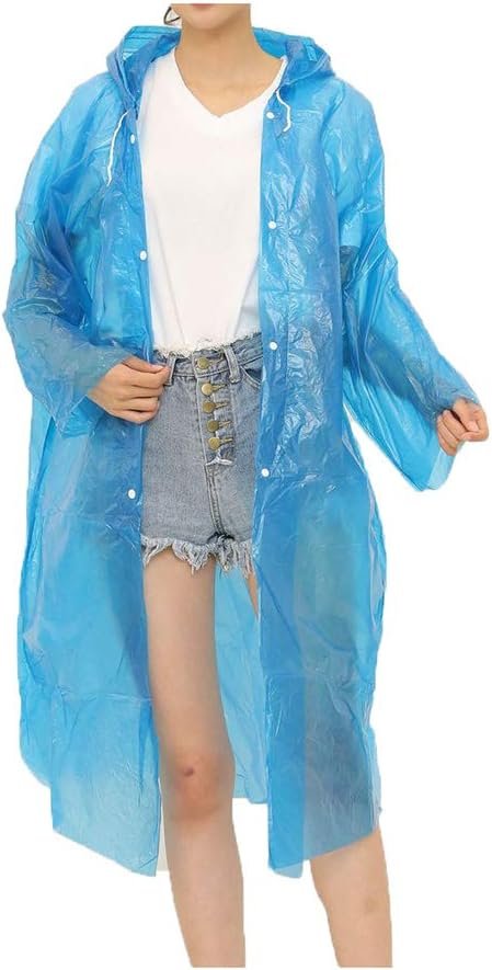 Portable Adult Waterproof Raincoat Cardigan for Outdoor Travel (1 Pc)