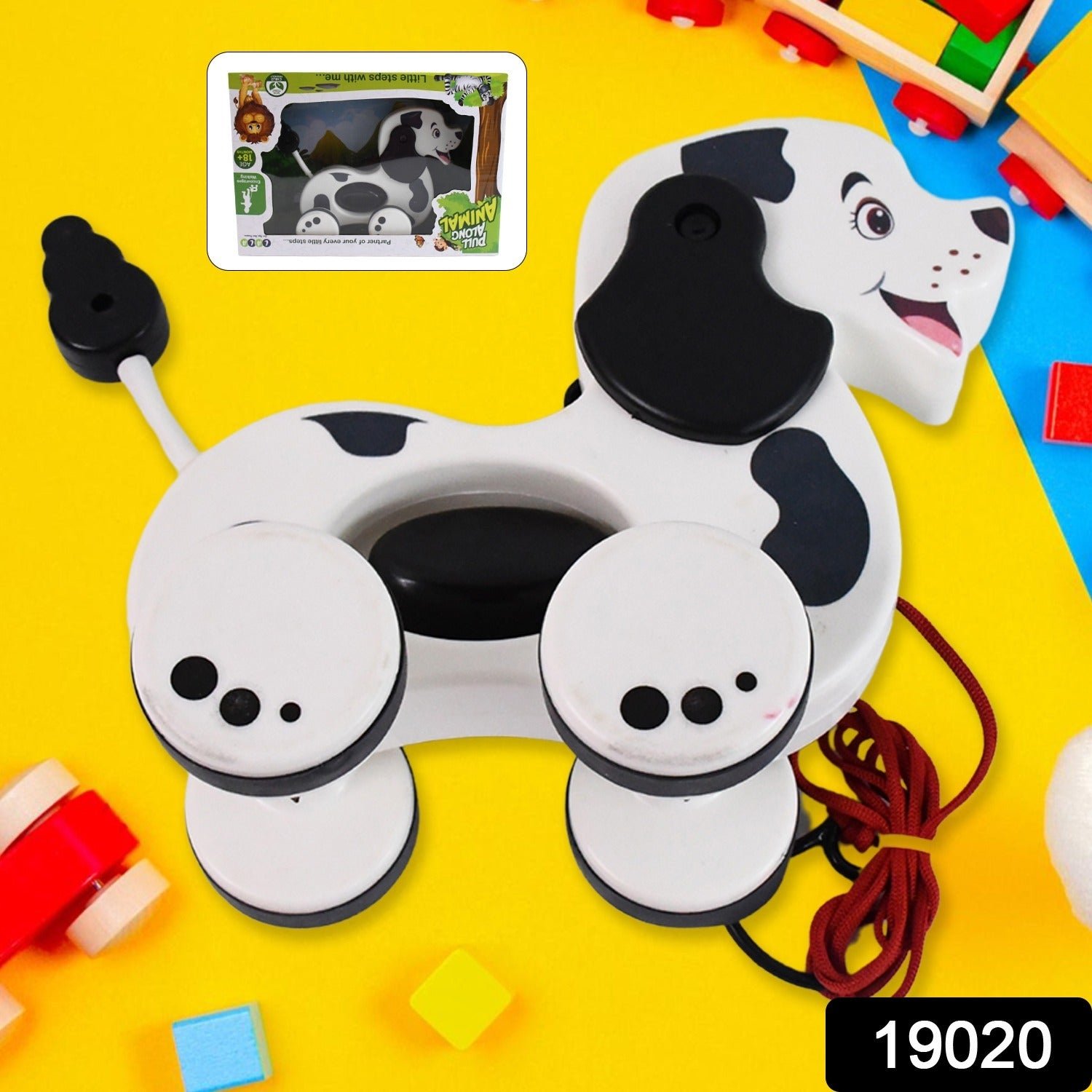 Dog Pull Along Toddler Toy with Attractive Design (1 Pc)