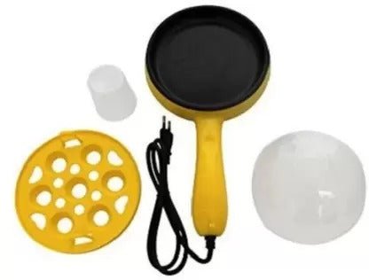 Multi-functional Electric 2-in-1 Egg Frying Pan with Boiler & Measuring Cup