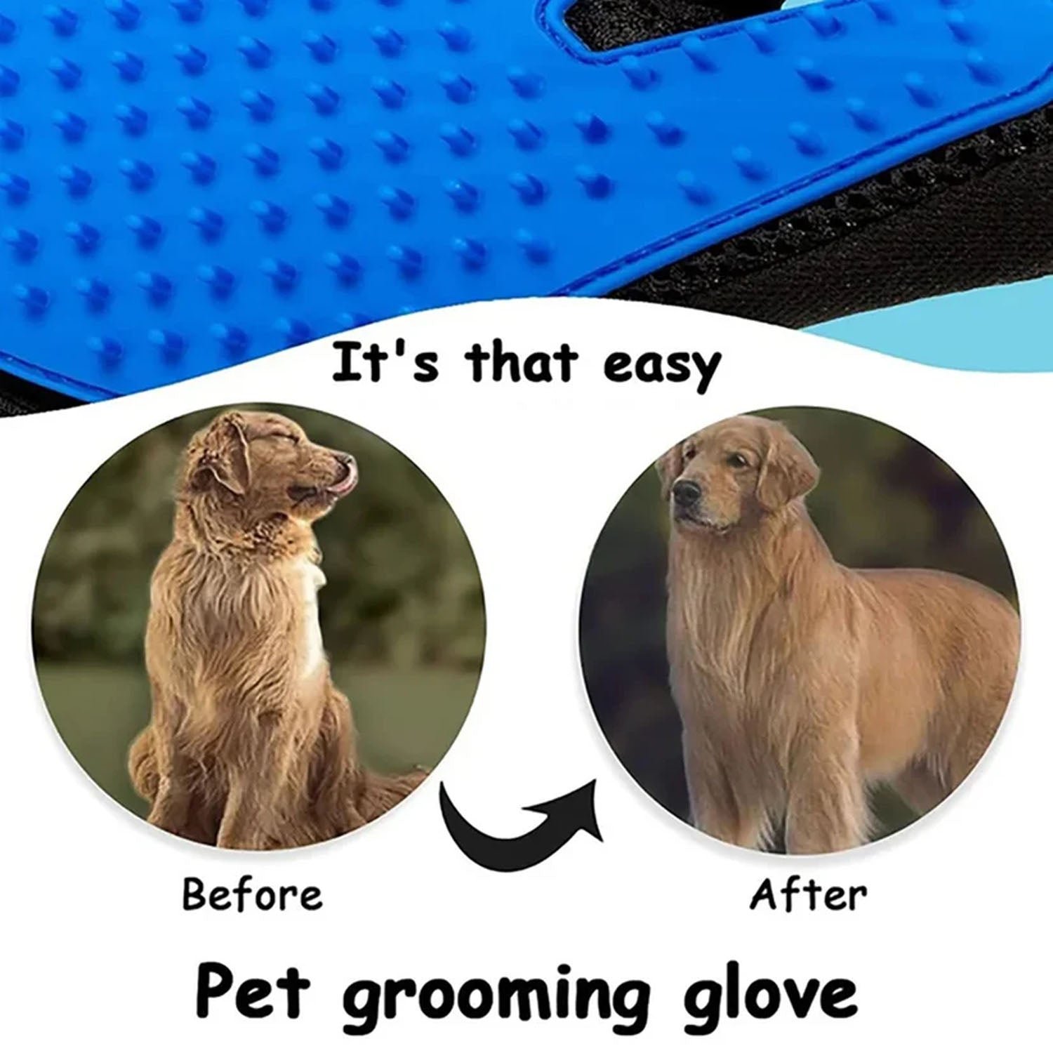 Pet Grooming Deshedding Glove (1 Pc, Mix Color)