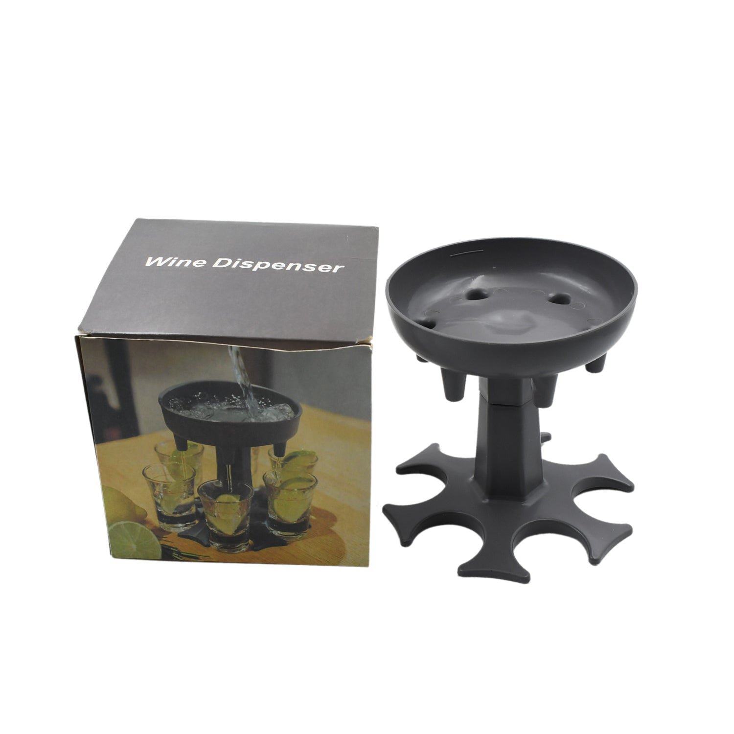 6 shot Win glass dispensers and tray, drinking games, shot glasses,