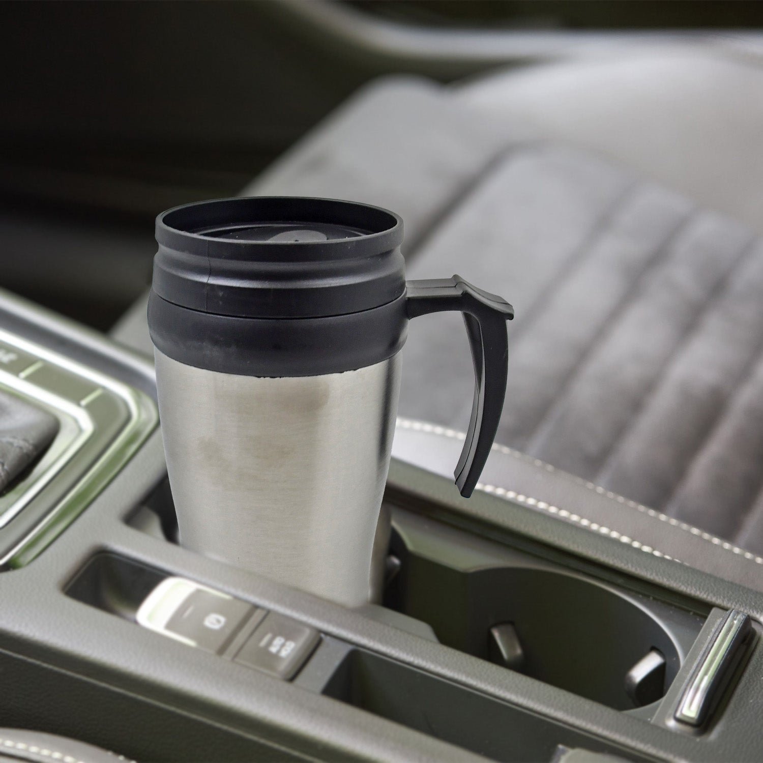 Stainless Steel Vacuum Glass Insulated Glass Coffee Cups, Tumbler (With Lid & Handle / 1 pc)