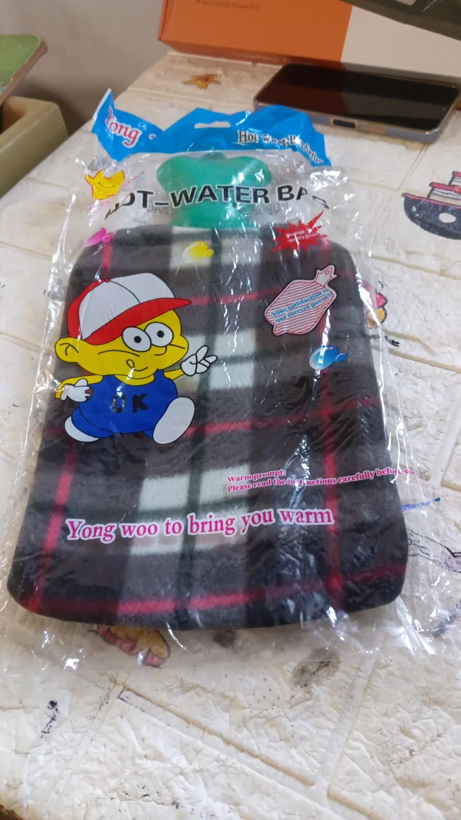 Hot Water Bag With Cover For Pain Relief, Menstrual Cramps (1 Pc)