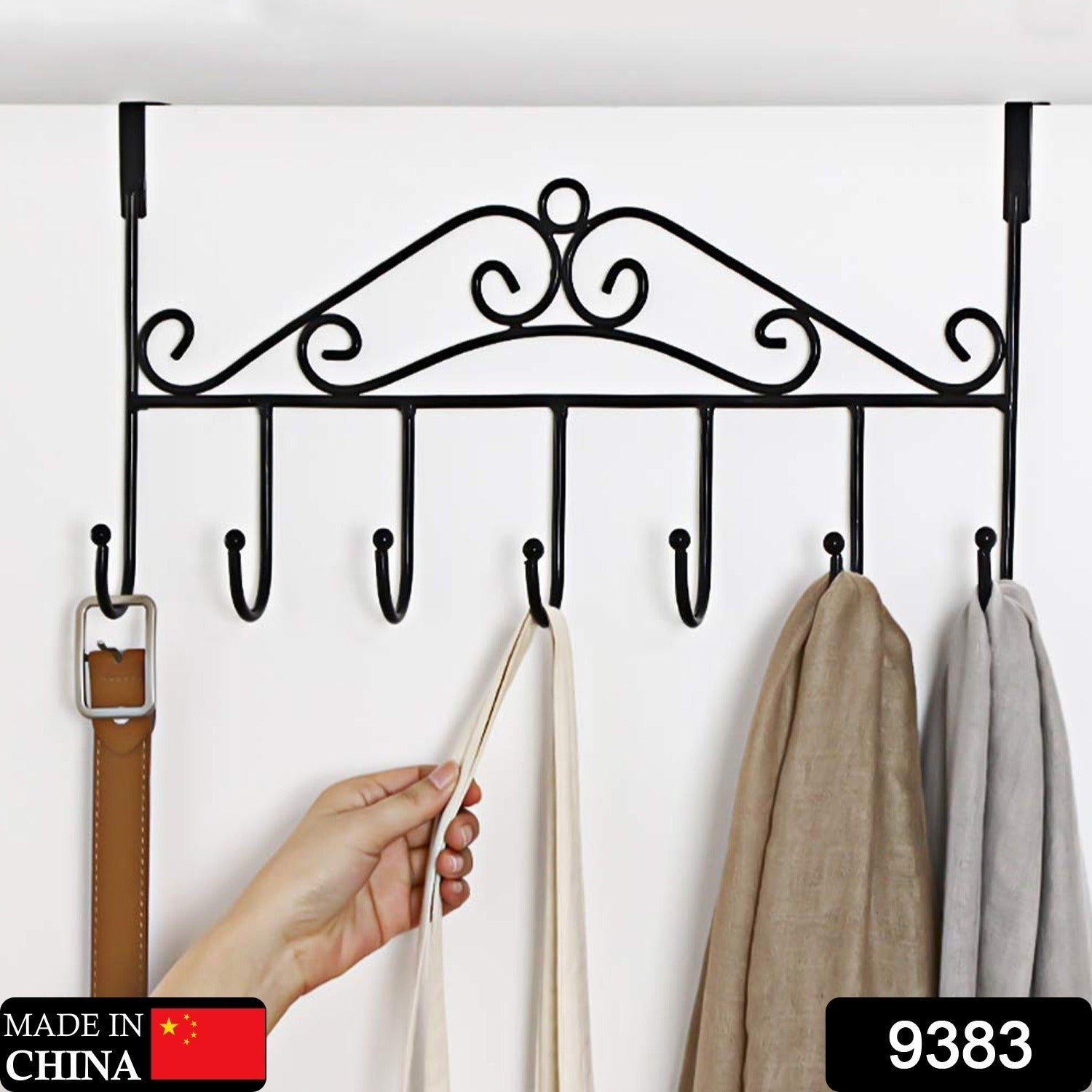Over The Door Hanger Rack 7 Hooks Decorative Ognazier Hook (1 Pc)