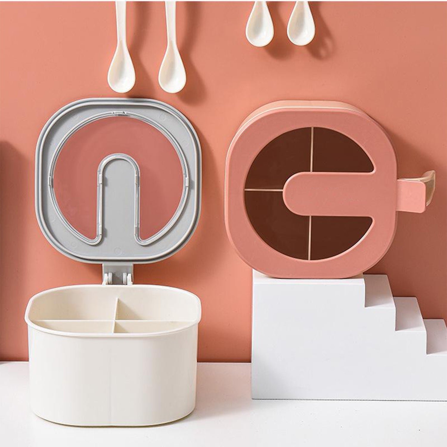 Four Grid Spice Storage Seasoning Box