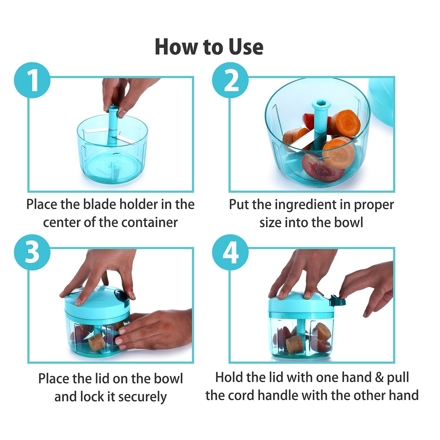 Ganesh Quick Vegetable Chopper  (1 Unit Chopper)(725 Ml)