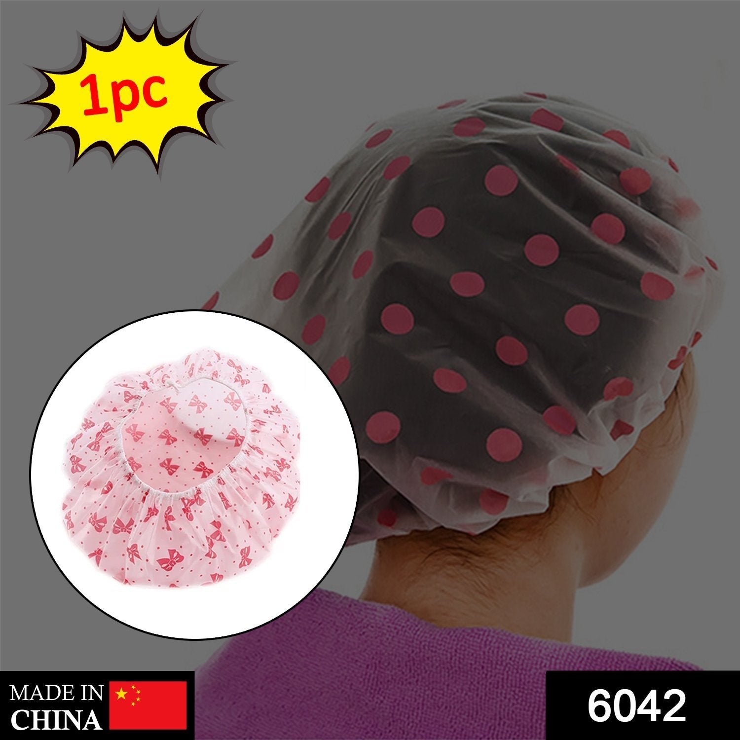 Waterproof Shower Cap Reusable Bath Caps
