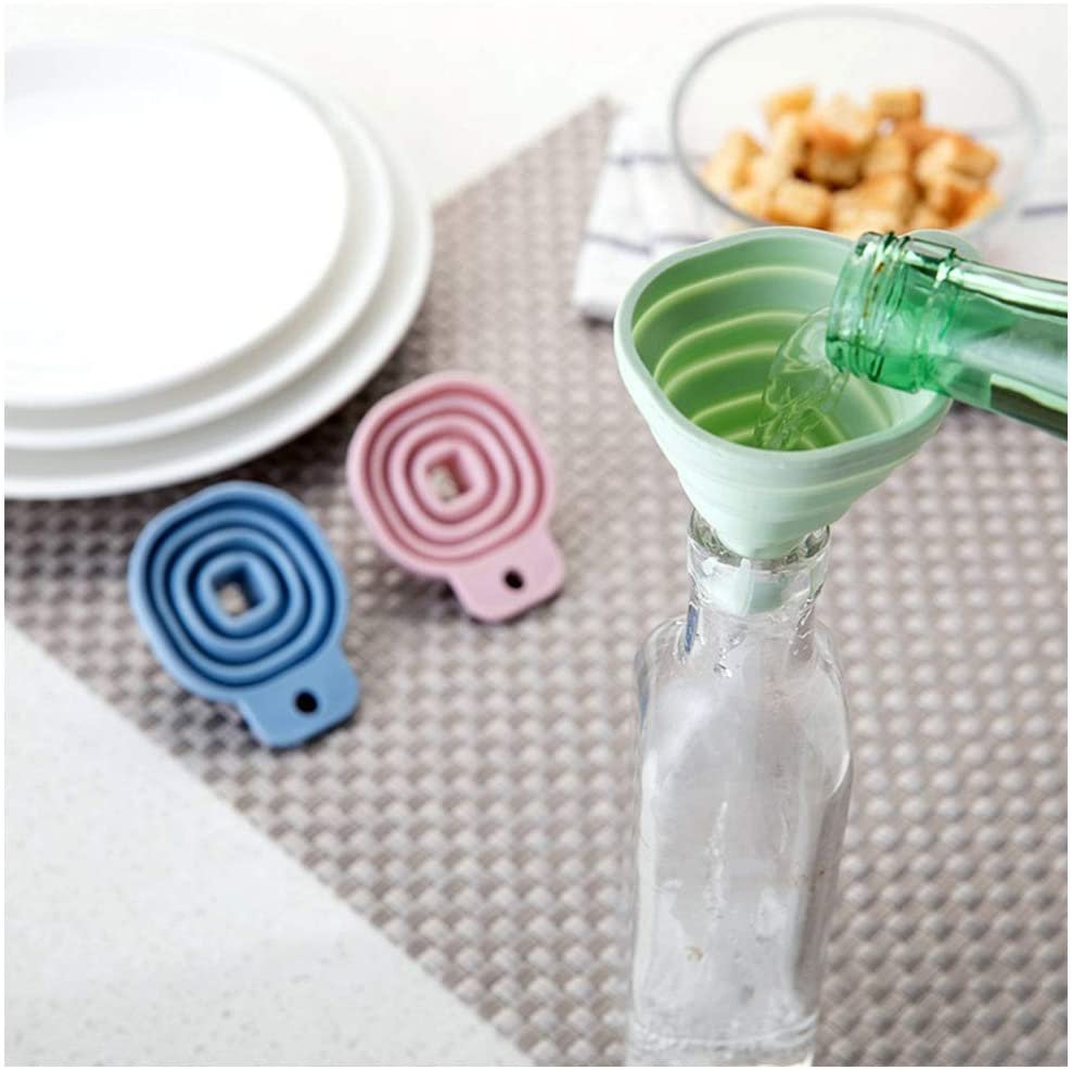 Flexible Silicone Kitchen Funnel Liquid / Powder Transfer Hopper Food (Small)