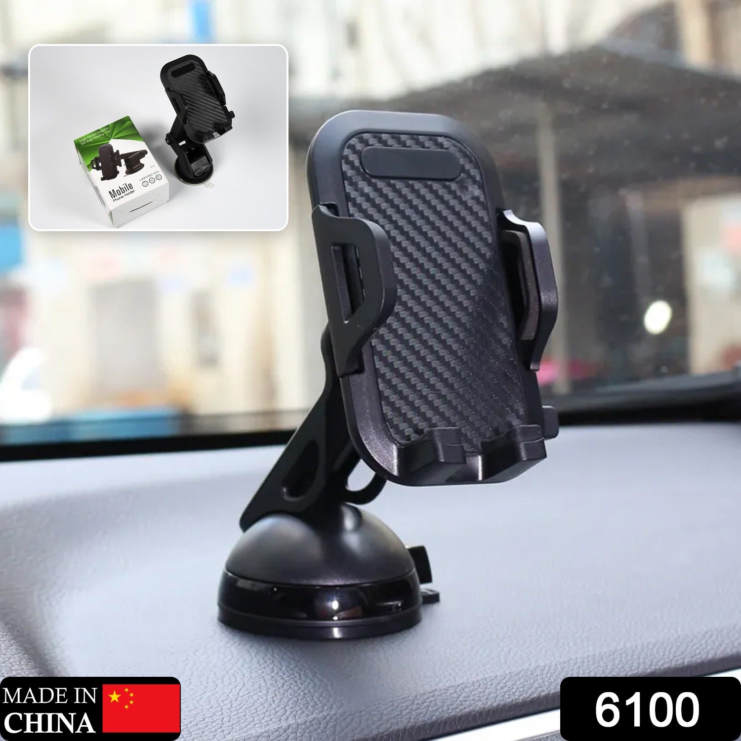 Car Dashboard Mobile Phone Holder – 3-in-1 Adjustable Smartphone Mount
