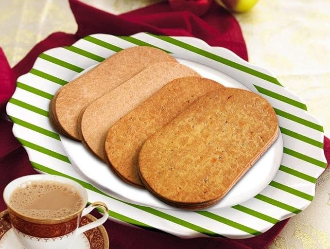 Maniarr’s Plain Slim Bites Khakhra 6 Flavors Combo Pack of 6 Wheat Khakhra