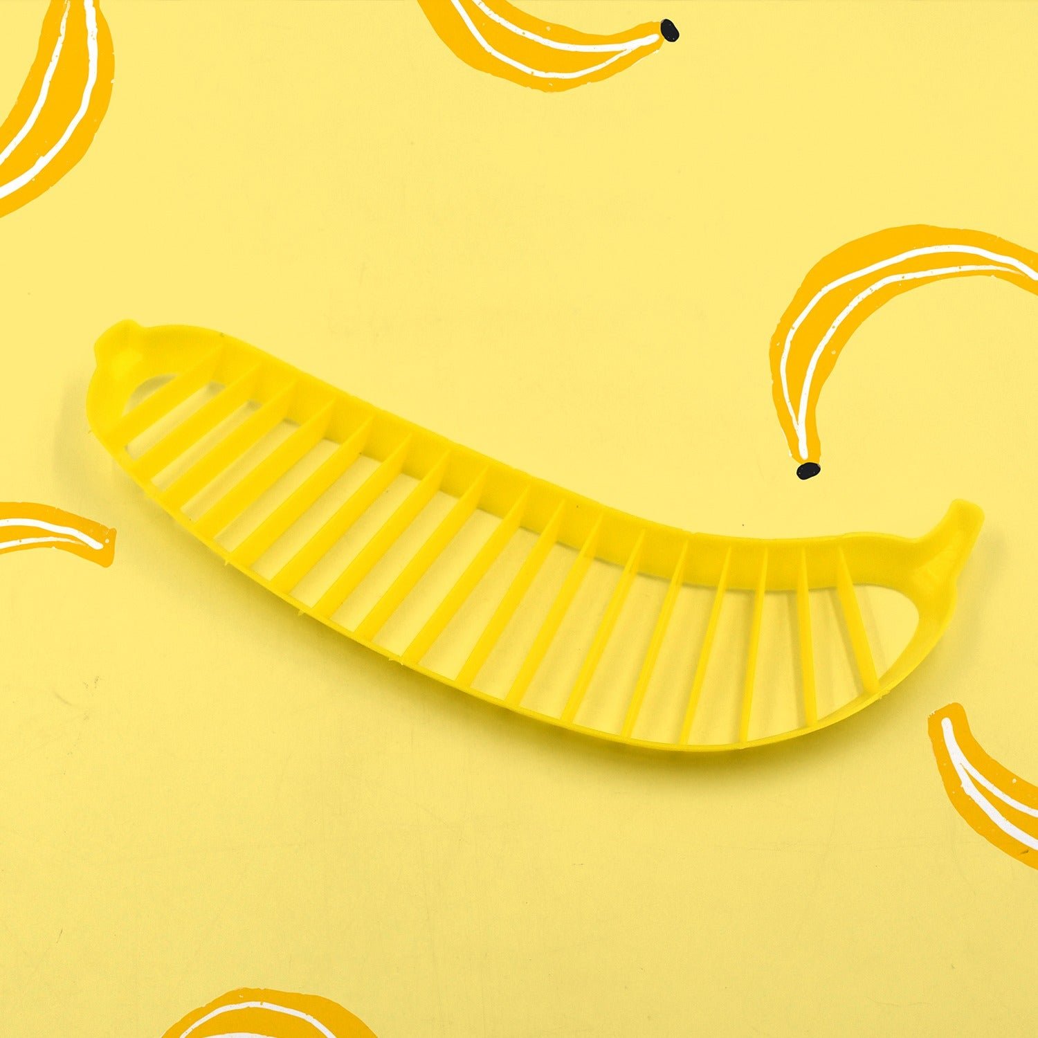 Banana Slicer- for Fruit Salads Handle Plastic Banana Fruit Slicer Cutter Chopper