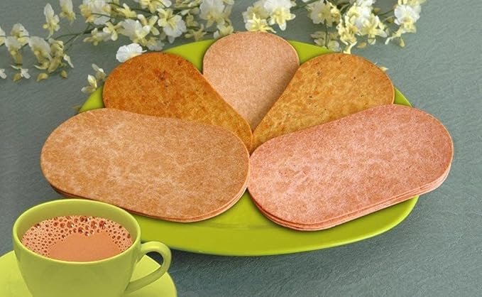 Maniarr’s Slim Bite Jain Khakhra 4 Flavors Pack of 13 Wheat Khakhra