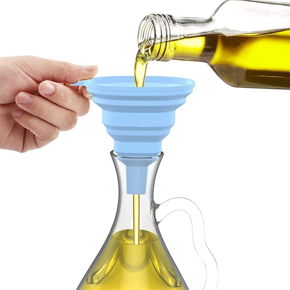 Flexible Silicone Kitchen Funnel Liquid / Powder Transfer Hopper Food (Small)