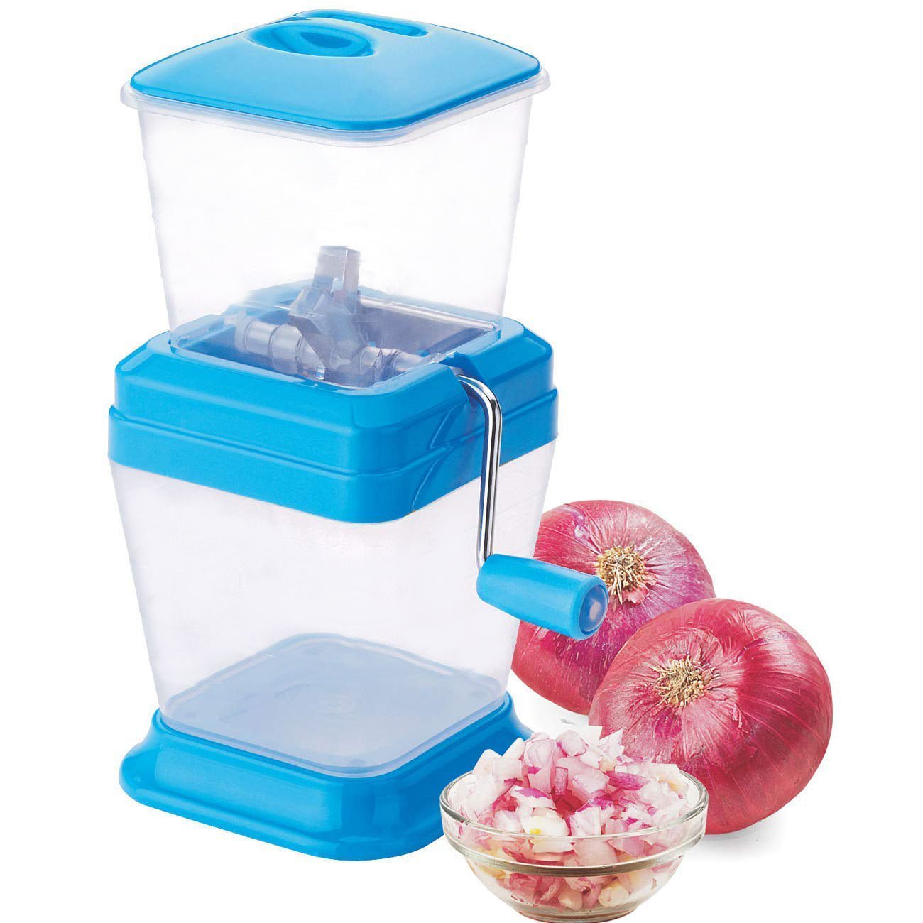 Plastic Vegetable Chopper Cutter with Stainless Steel Blade