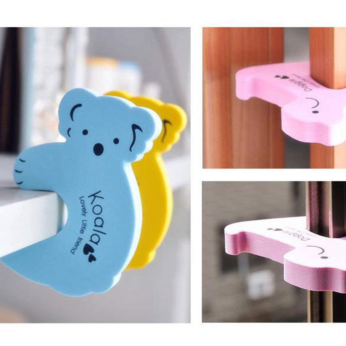 Animal Shape Door Stopper Lock Safety Guard (2pc Set)