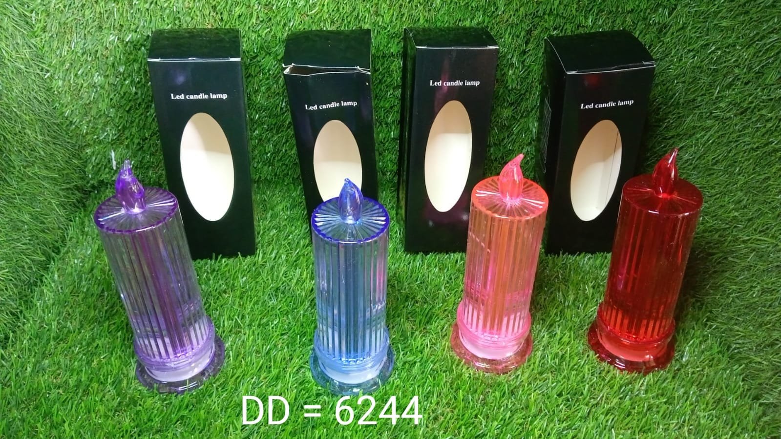 Big Simple Candles for Home Decoration, Crystal Candle Lights, Diwali (Multicolor)