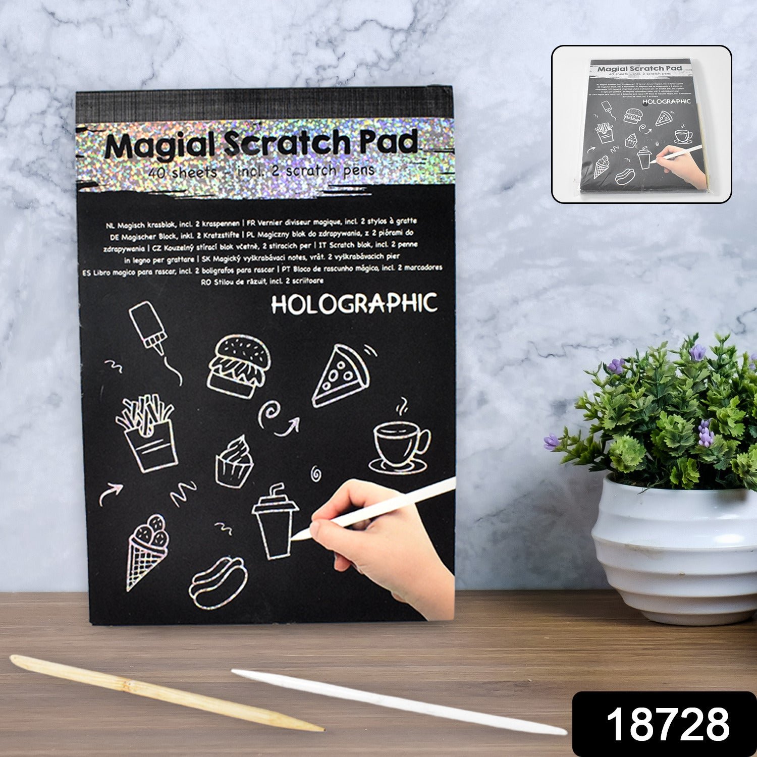 Magical Scratch Art Book For Gifts Girls & Boys (40 Sheet)