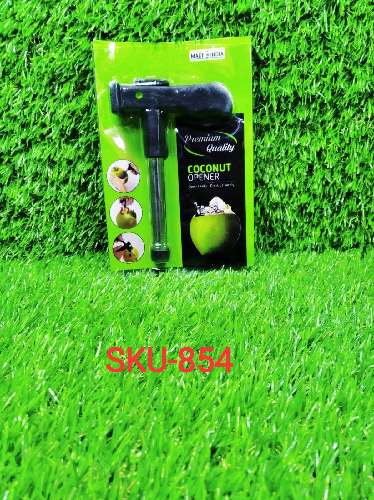 Premium Quality Stainless Steel Coconut Opener Tool / Driller with Comfortable Grip