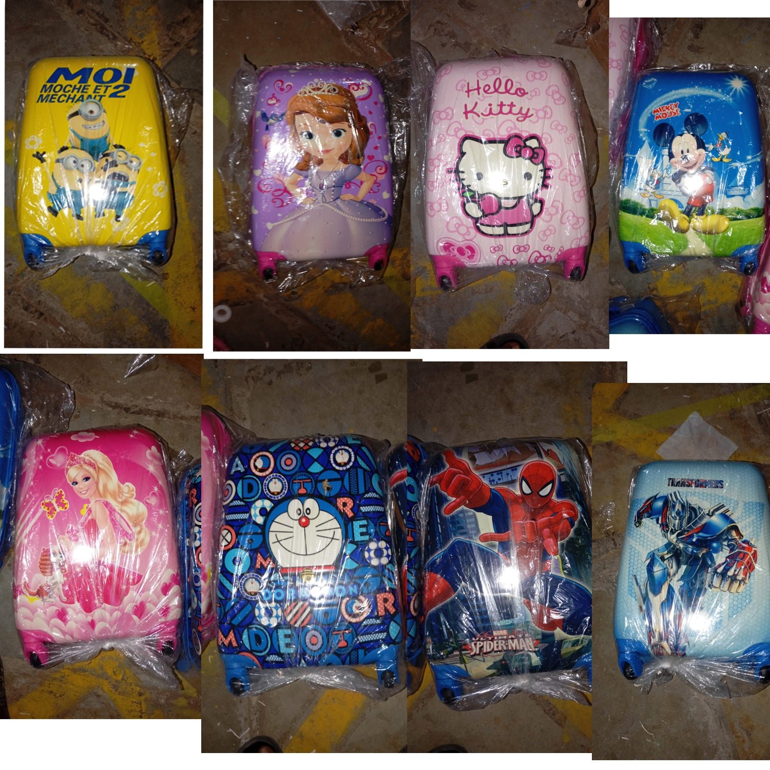 Kids Travel Suitcase with 4 Wheels – 1 Big + 1 Small Shoulder Bag (Set of 2)