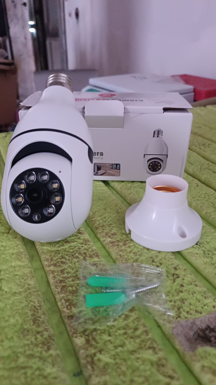 V380 Pro Fisheye 360 Degree Panoramic Wireless WiFi IP CCTV Security (Pack of 1)