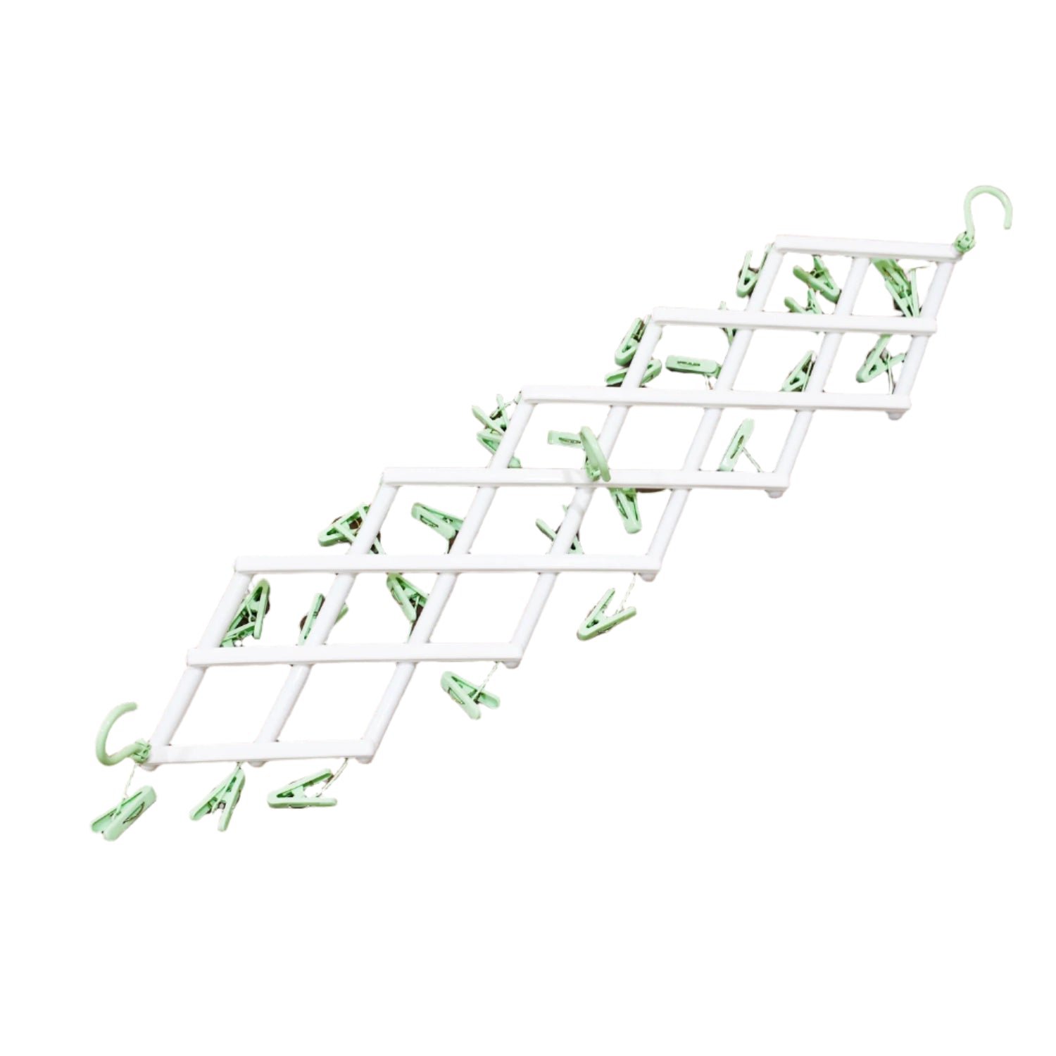 Adjustable Clothes Hanger with 29 Clips – Windproof Dryer Rack