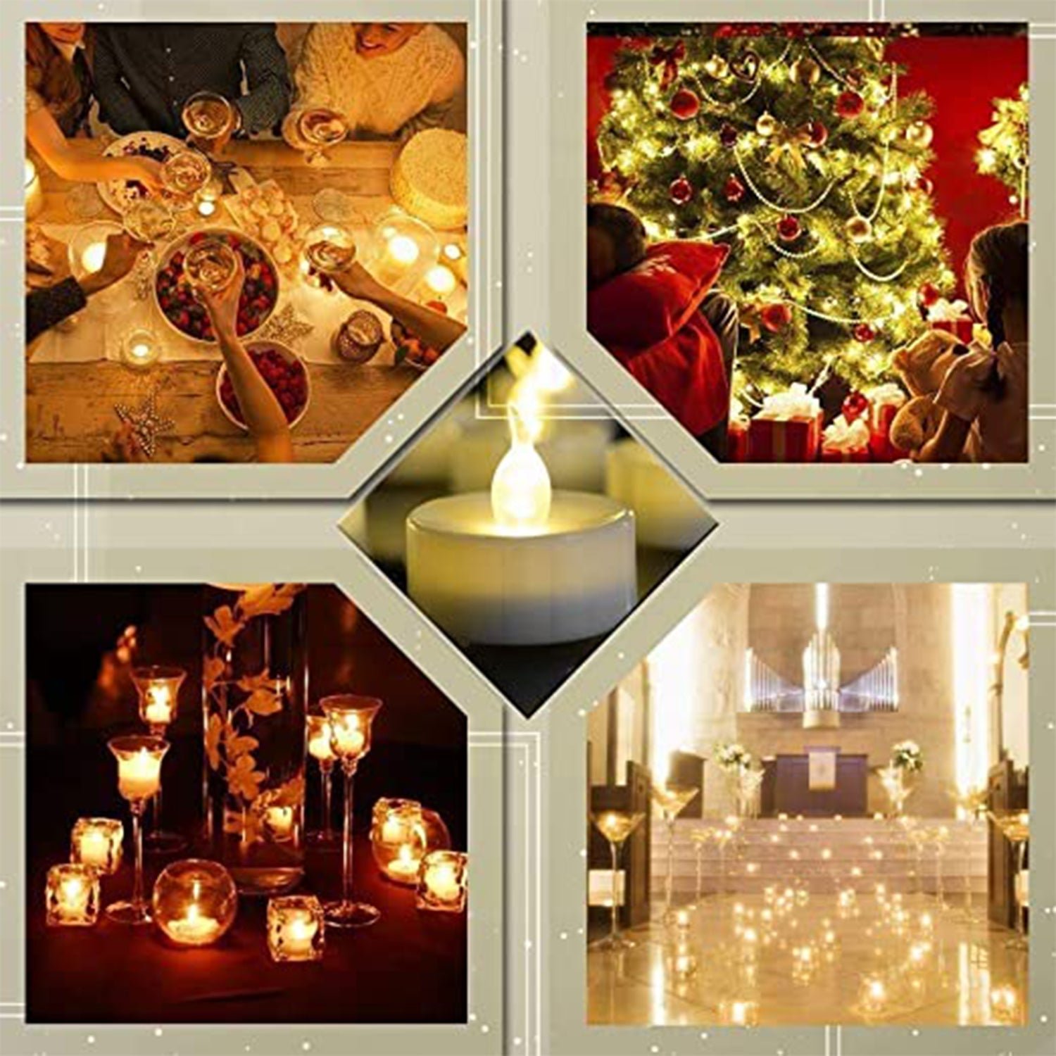 Flameless Floating Tea Light Candles – Battery Operated Set of 8 in Box