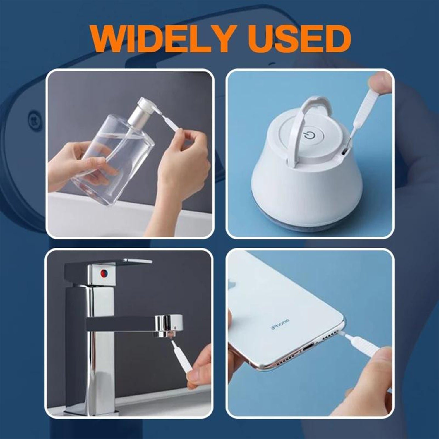 10-Piece Multifunctional Reusable Anti-Clog Shower Nozzle Brush