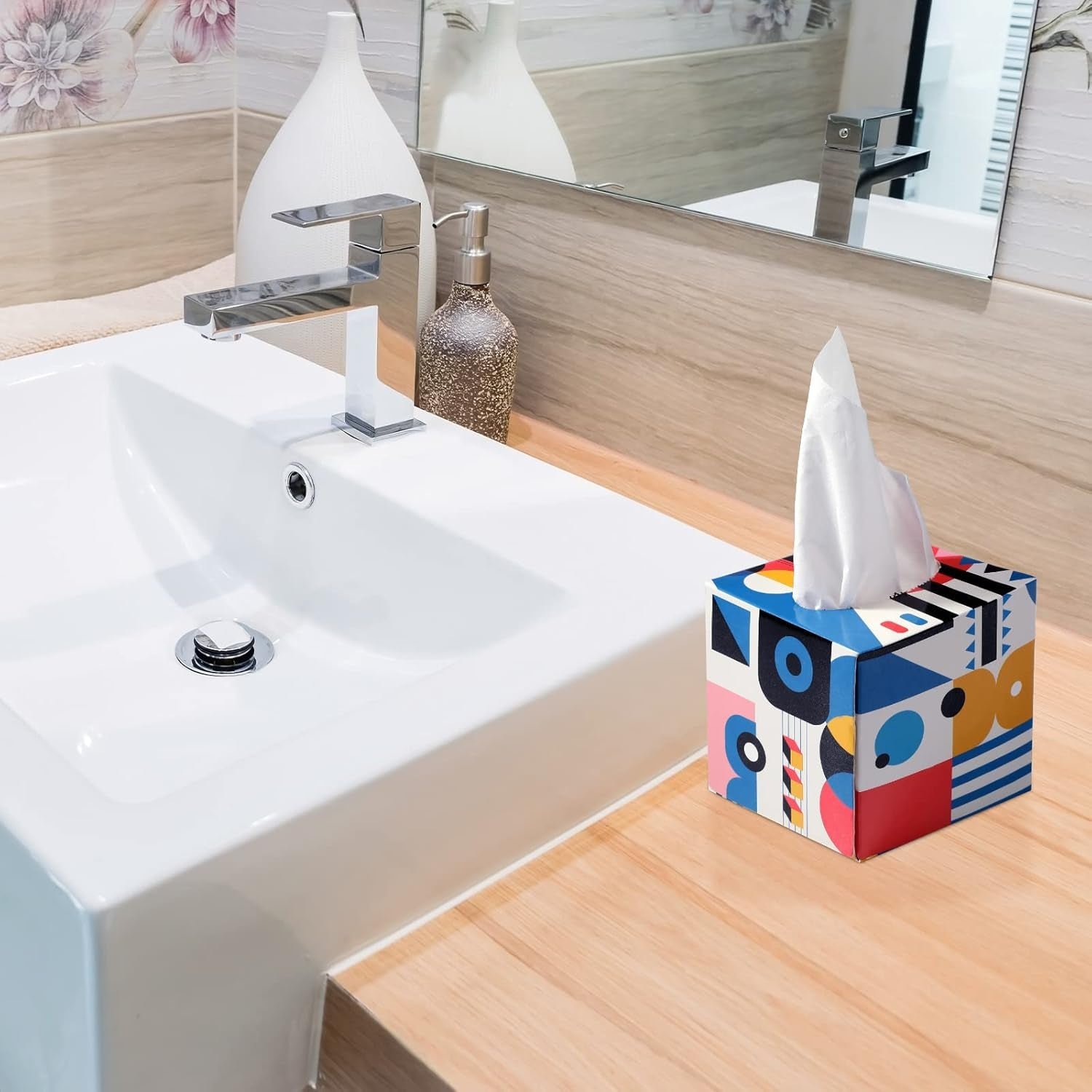 Tissues Cube Box – and Practical Tissue Holder for Home & Office (50 Pcs Set)