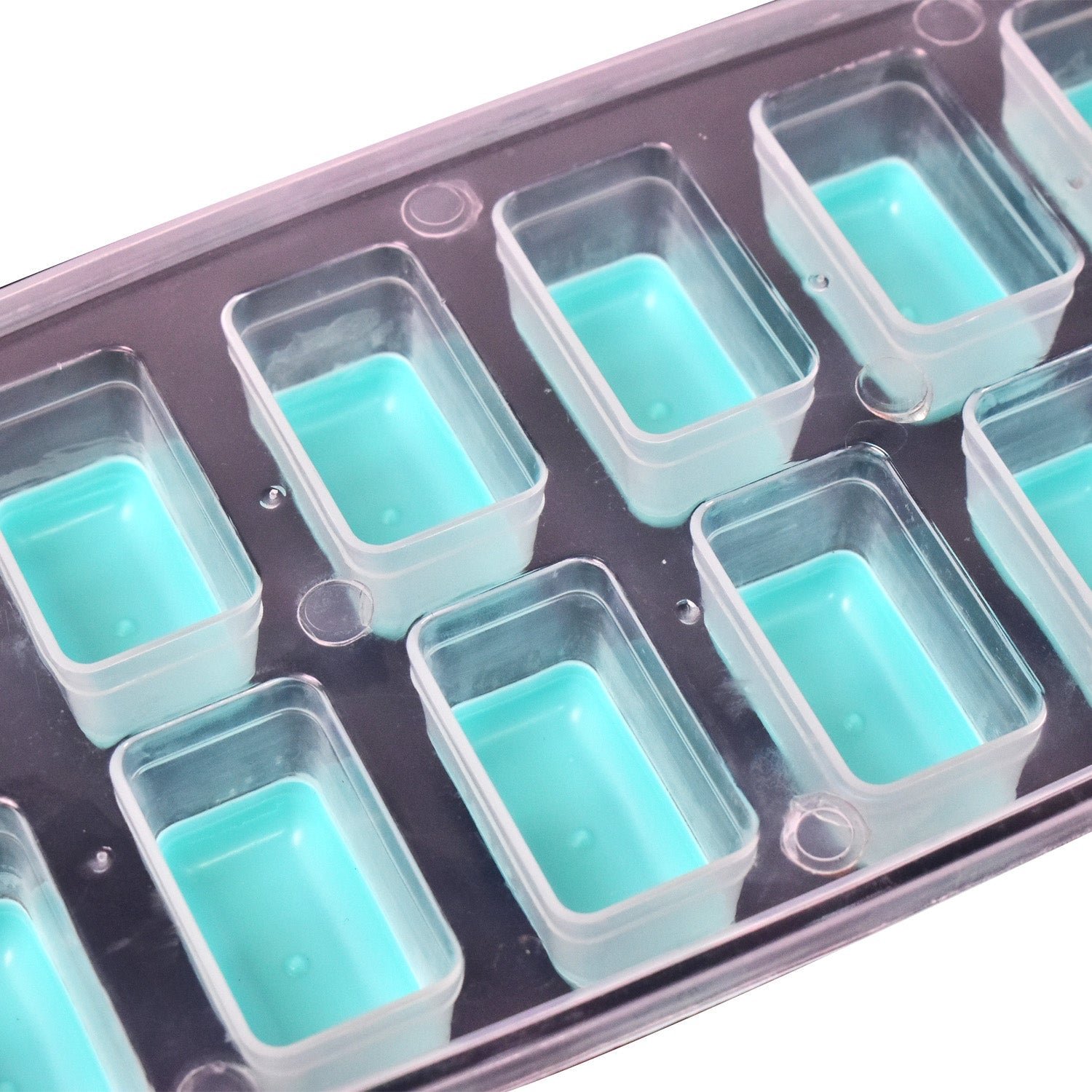12-Grid Silicone Ice Cube Tray - Food-Grade Square Ice Maker, Easy Release Bottom