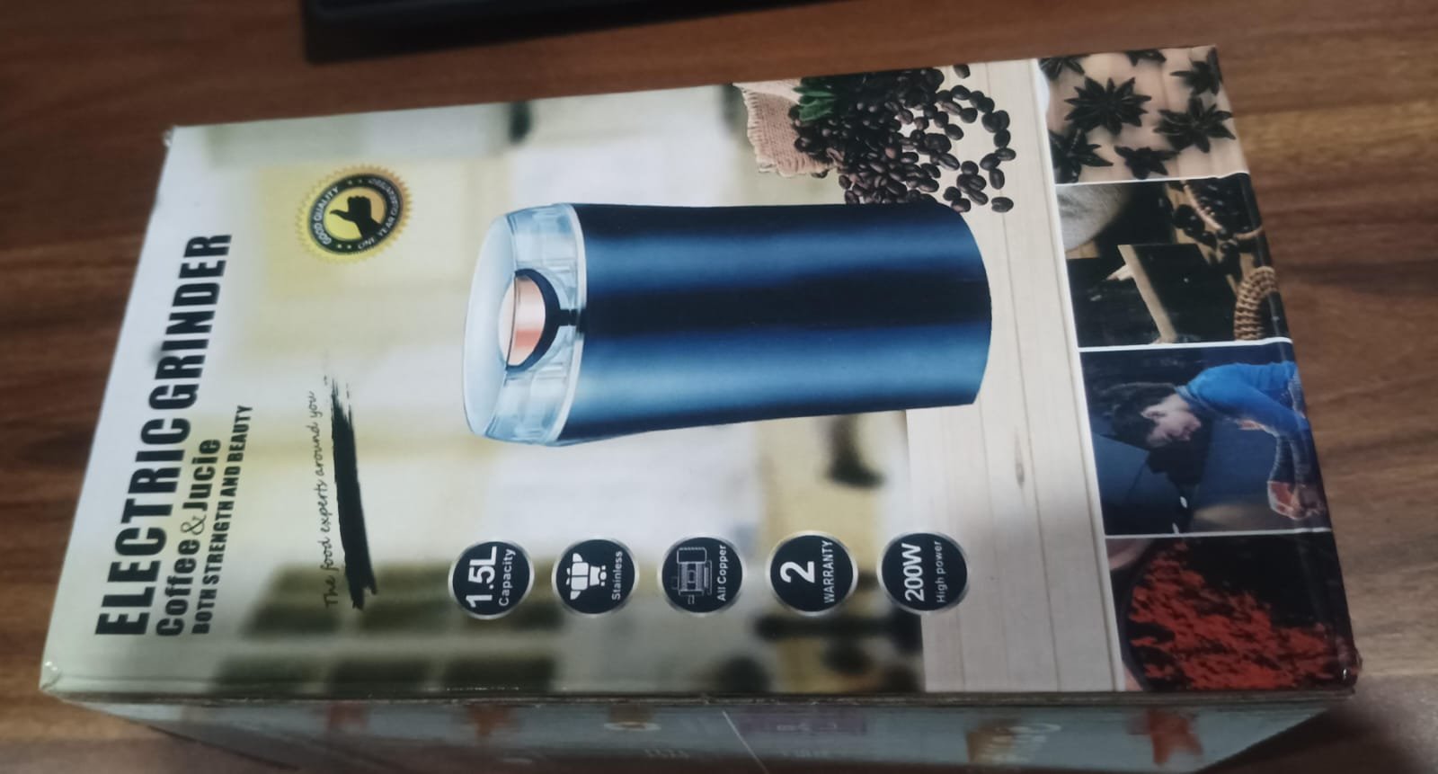 Small Blander, powerful Mini Grinder 1.5L Capacity, 200w (2 Blade Grinder)