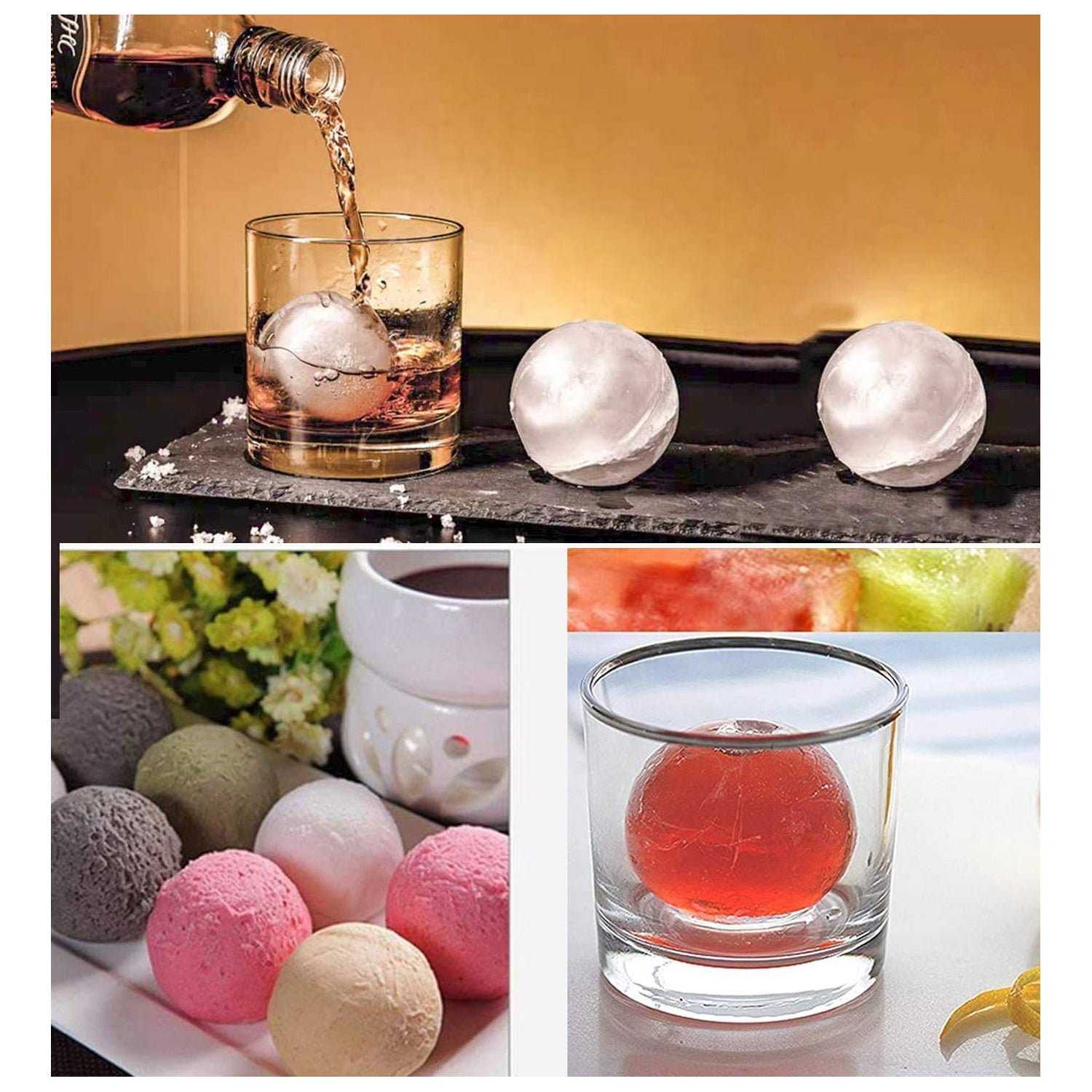 Ice Trays for Freezer Whiskey Ice Cube Plastic Ball Maker Bar Tool ice for Whiskey