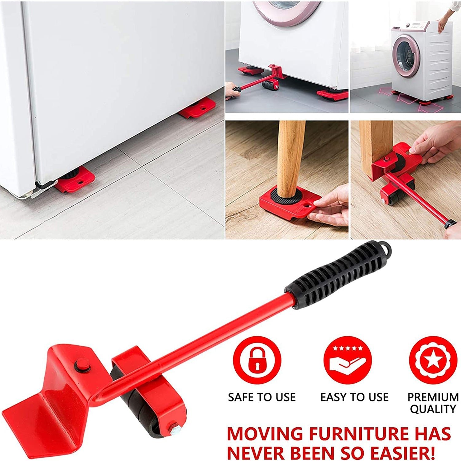 Heavy-Duty Furniture Lifter & Shifting Tool