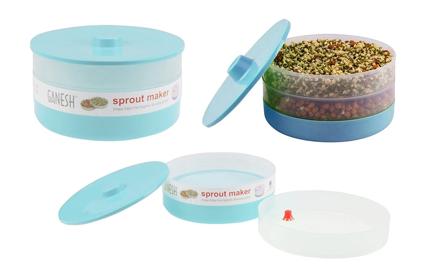 Ganesh Sprout Maker Bean Bowl (1800 Ml)